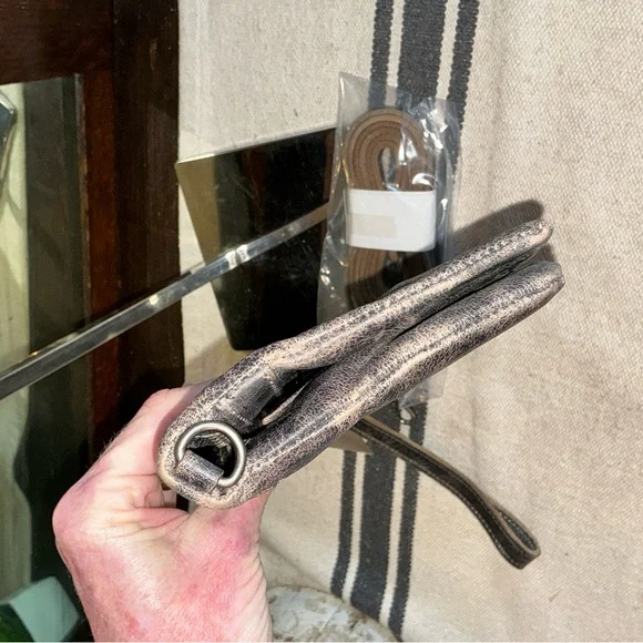 NWT Bed Stu Leather Cadence Wallet Wristlet Crossbody Bag Black Lux MSRP $175 - Picture 5 of 14